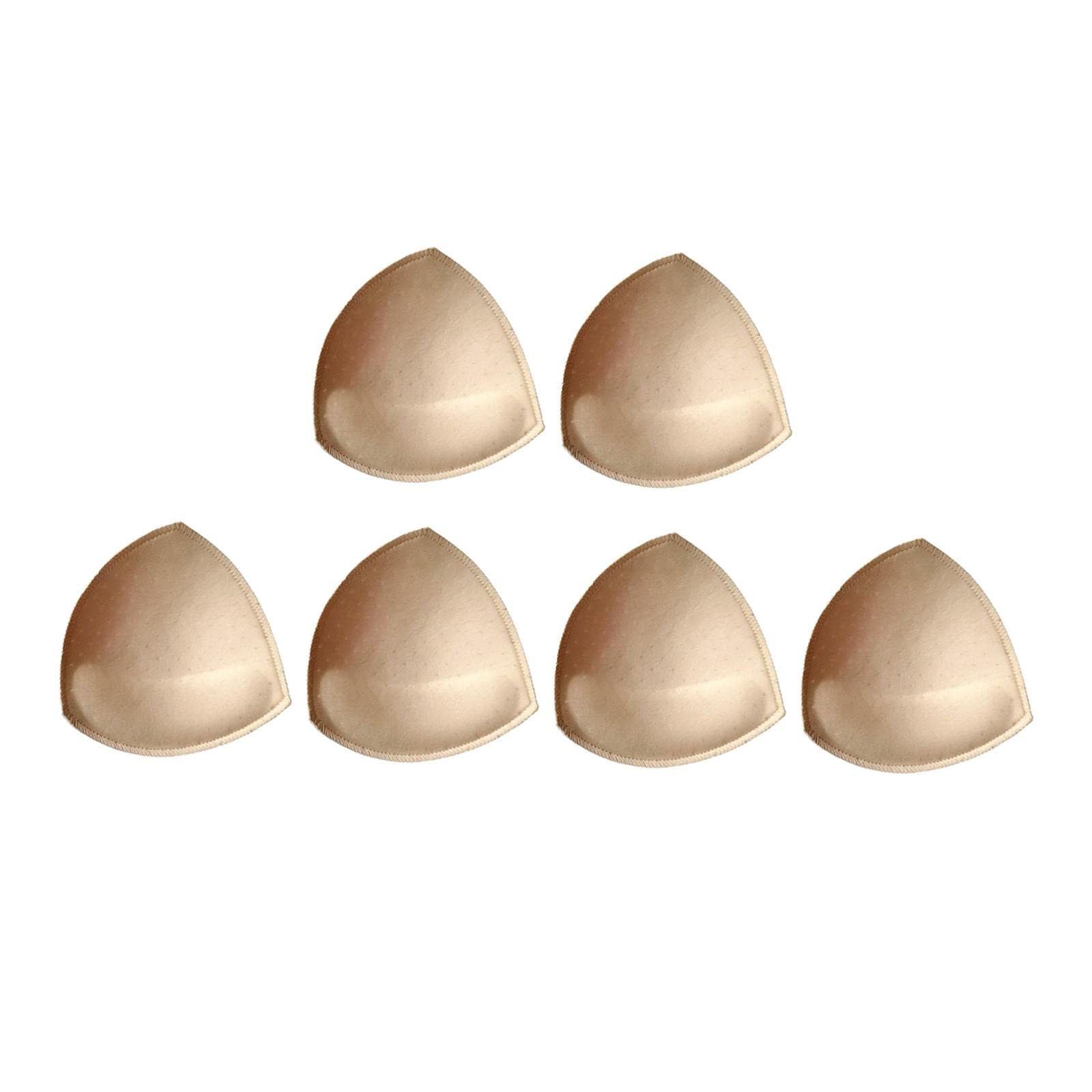 JAZZY PEARLS® 3 Pairs Triangle Bra Inserts Pads Bra Cups Inserts for Bikini Top Skin Color Cup Pads Foundations & Undergarments Sewing Crafts-image-46