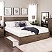 Prepac Select King 4-Post Raised Platform 4-Drawer Storage Bed, Modern King Storage Bed with Drawers 83