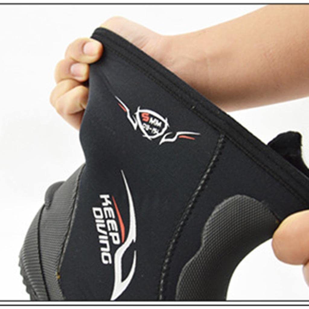 Calzari Da Neoprene Da 5 Mm per Snorkeling E Immersioni, Modello Alto con Cerniera, Ideali per Muta.