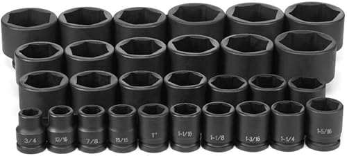 Grey Pneumatic (8029 3/4" Drive 29 piezas Fractional Master Socket Set 3/4-2-1/2"