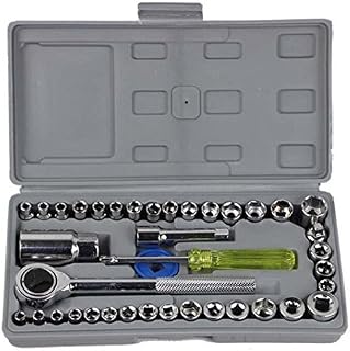 MARJI&ANUVRUTTI HP DEALS 40 Pcs Combination Socket Toolkit (Set of 40),Silver Price In India