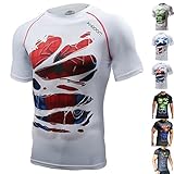 Khroom Camiseta de Compresión de Superhéroe para Hombre | Ropa Deportiva de Secado Rápido...