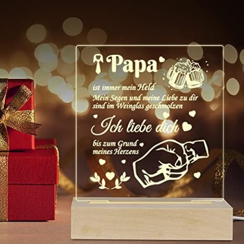 Swetup Acryl Nachtlicht Geschenke für Papa Cover