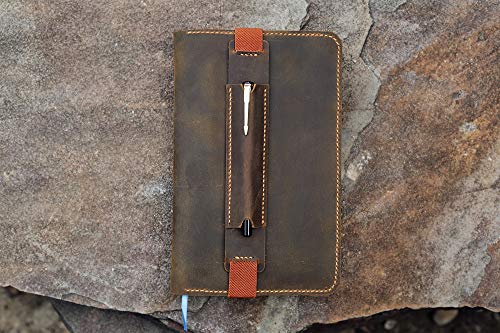 Personalized distressed leather cover case portfolio for Minimalism art notebook journal composition B5 classic medium A5 A4 MAX05SL3