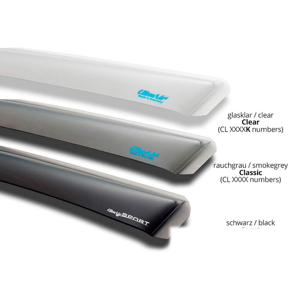 ClimAir Windabweiser Schwarz kompatibel mit Opel Corsa F HB 5-türer 2019-