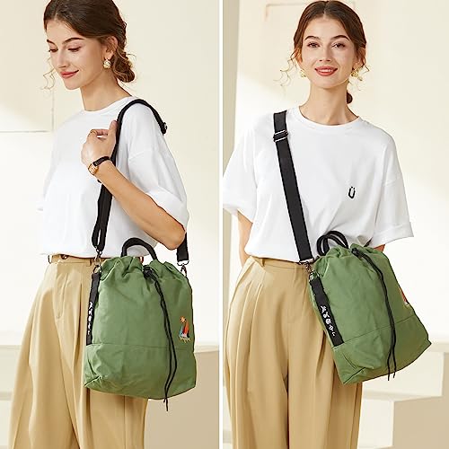 Women Canvas Tote Handbags Casual Shoulder Work Bag Crossbody Bag with Sunshine Embroidery3