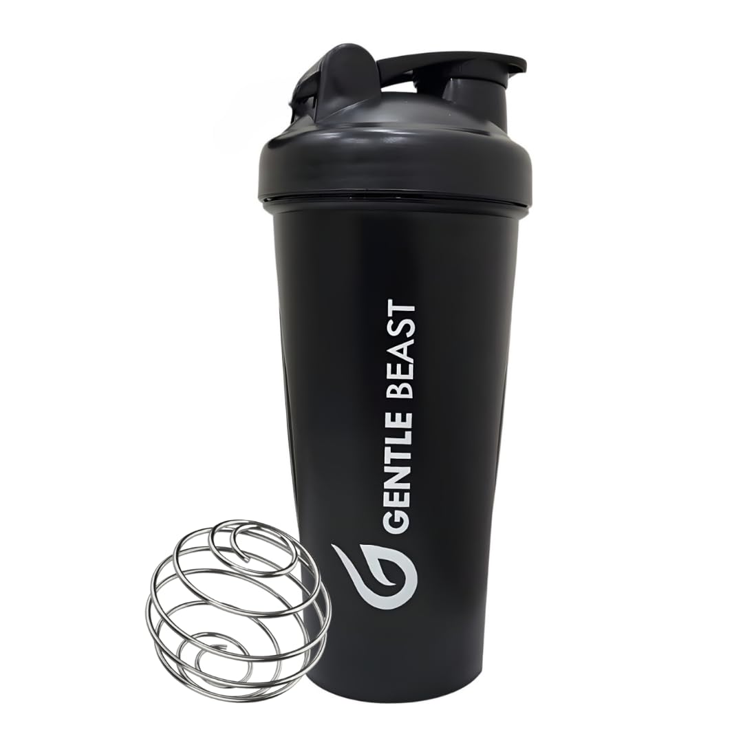 GENTLE BEAST Protein Shaker Bottle, Food-Grade Material Gym Shaker with Steel Mixer Ball | BPA & Smell Free (Black Gym Shaker) (B0CRF3ZG9D) Amazon Price History, Amazon Price Tracker