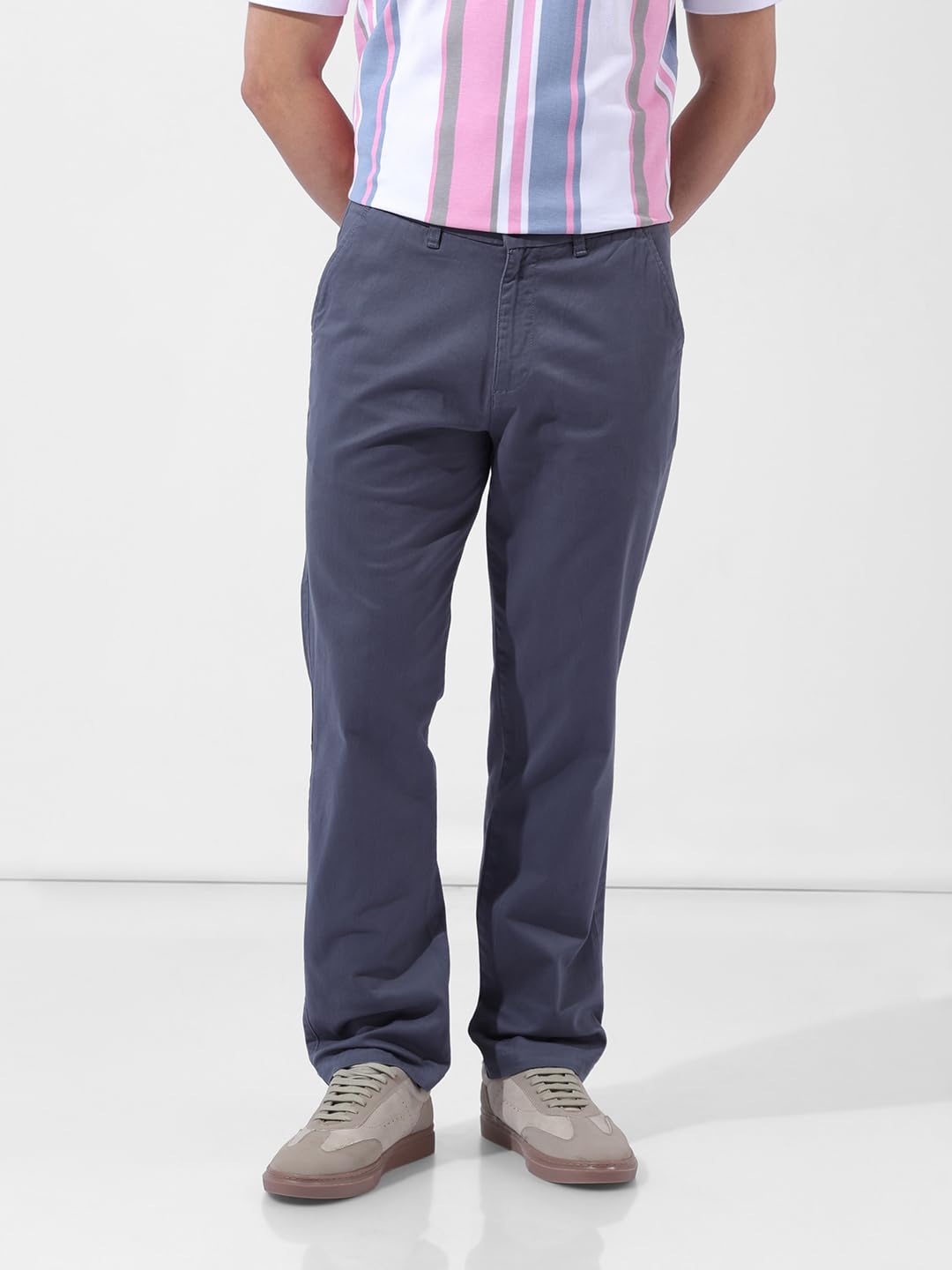 The Indian Garage Co Pantalones chinos de cintura media para hombre