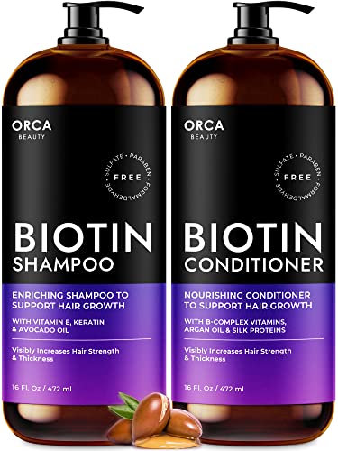 Biotin Shampoo and Conditioner Shampoo for Thinning Hair and Hair Loss - Routine Shampoo and Conditioner for Women Hair Loss Hair Thickening Shampoo -Â  Biotin Shampoo and Conditioner for Hair Growth