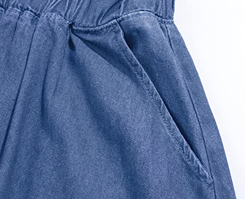 CHARTOU Womens Stretchy High Waist 5-Buttons Front A-Line Flowy Midi Skirts4