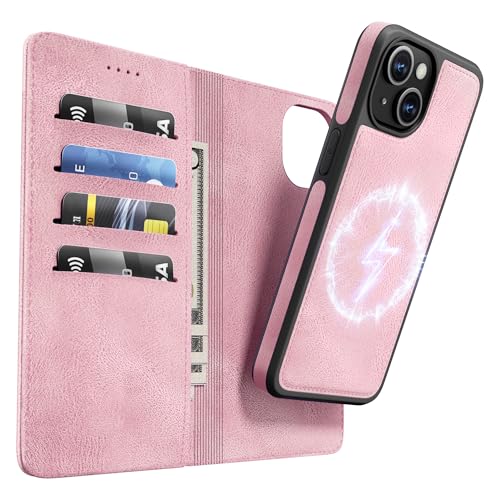 Coque pour iPhone 15 Plus et étui portefeuille amovible pour votre quotidien