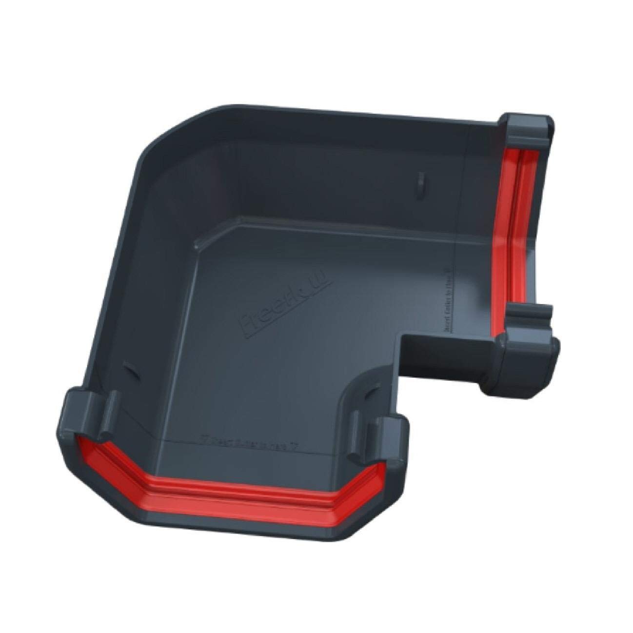Freeflow Anthracite Grey Square Gutter 90 Degree Angle, 114Mm Rain Water Systems