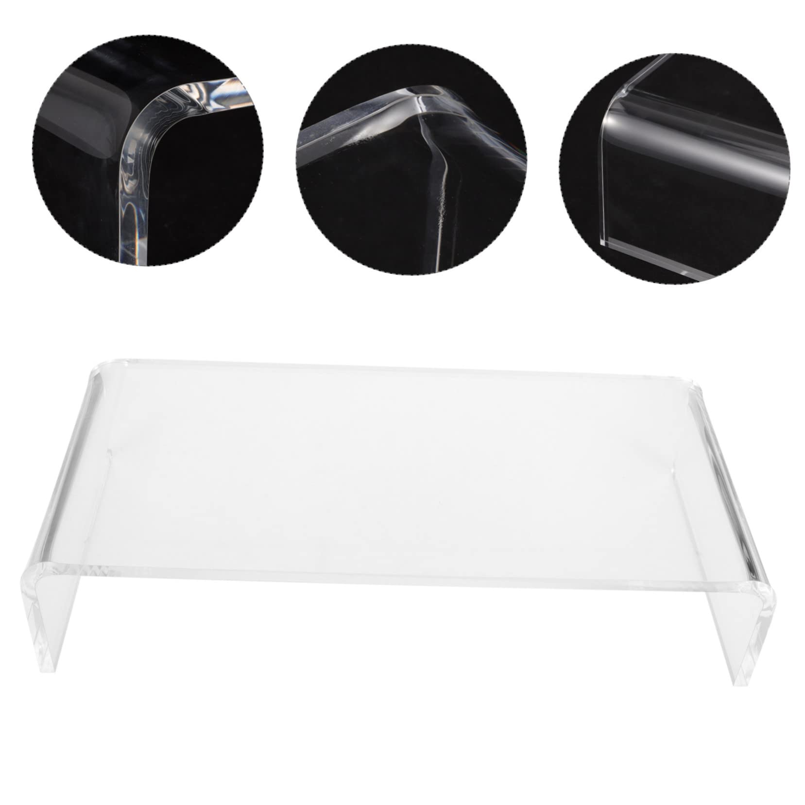TOYZFRIENDY Clear Acrylic Keyboard Cover With Monitor Riser – Anti-Cat Dust Protector & Desk Organizer