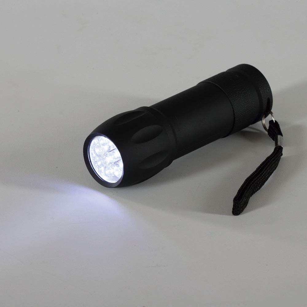 Amazon.co.jp : 9 LED 強力 コンパクト 懐中電灯 パワーフラッシュ