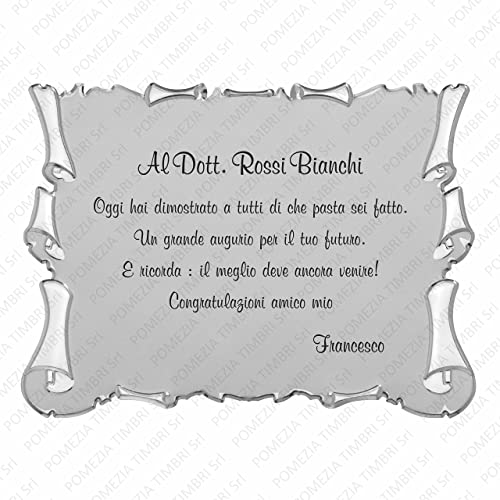 Generico Targa Idea Regalo Laurea Pergamena in