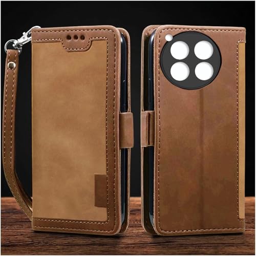 Image of Excelsior Flip Cover for Oneplus 12R | Premium PU Leather | 360 Degree Protection (Coffee)