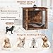 Dog Crate Furniture End Table, 28 inch Heavy Duty Wooden Small Dog Kennel with Double Doors & Lockable Design, Anti-Anxiety Indoor Crate for Dogs up to 30 lbs, Rustic Wood