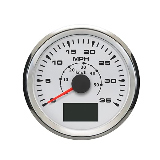 ELING Marine Auto GPS Speedometer Speedo Velometer 0-35MPH 0-55KM/H Odometer Mileage Backlight 85mm