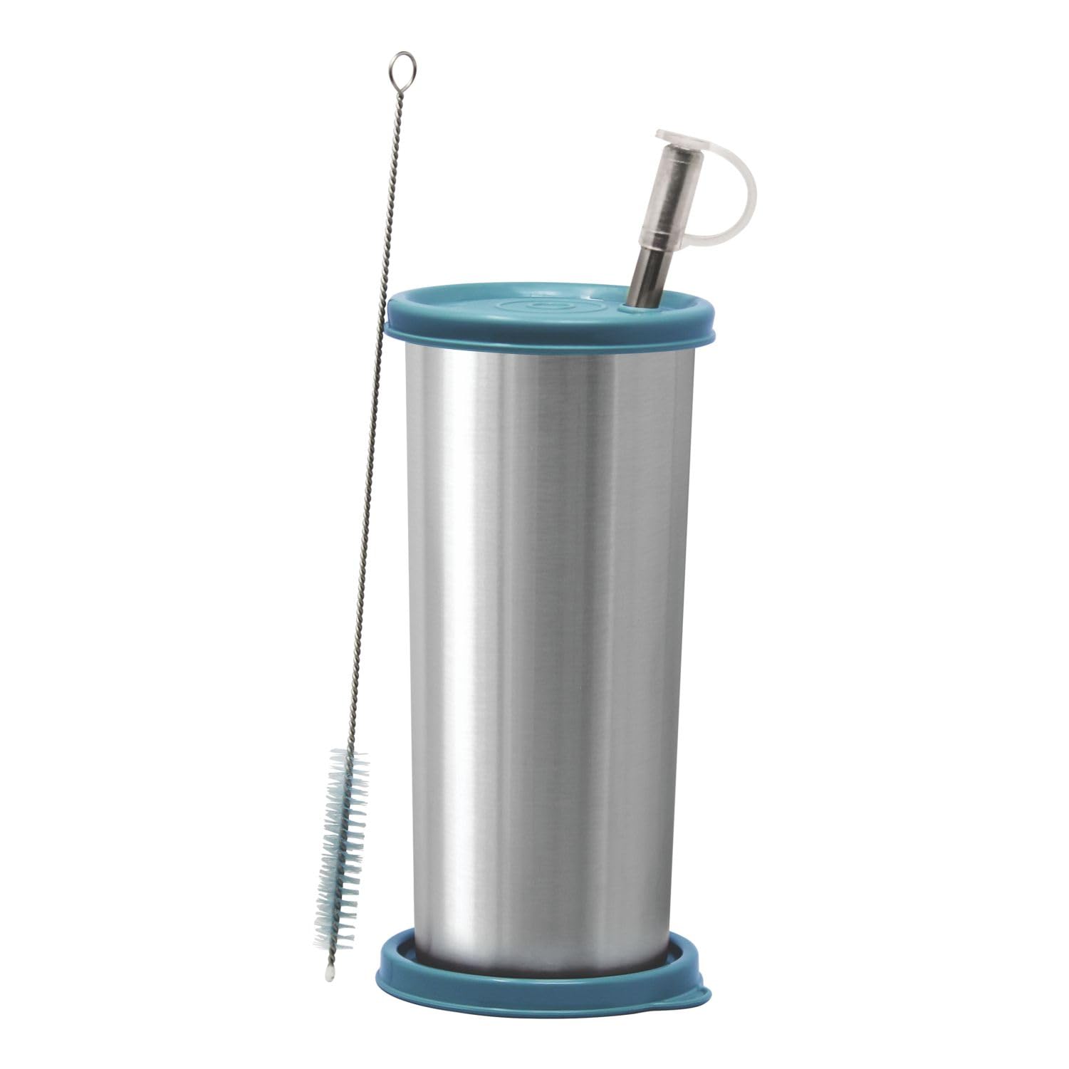 Signora Ware Sip Fast Stainless Steel Tumbler with 1 Straw & 2 Lids | Microwave & Freezer Safe | Airtight & Leakproof | Perfect for Water, Smootheis & Shakes | Ideal for Outdoor Use (500ml | EBlue)