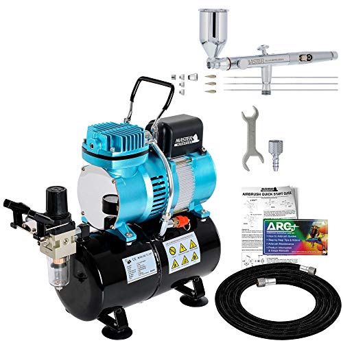 51SKeIrP3oL Master Airbrush SB88 Pro Set Dual-Action Side Feed Airbrush Kit...