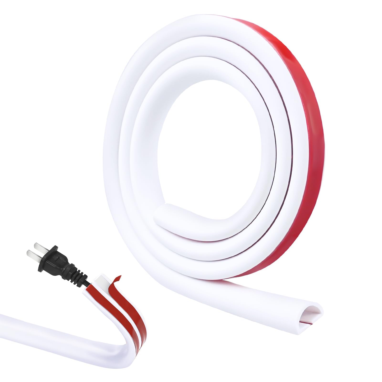 REFLYING Canalina Portacavi Mini Autoadesiva - Grigio, 5 Metri, Per Nascondere Fili Su Pareti E Pavimenti - Foto 7