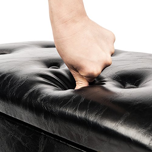 Bonnlo ADJ-PIABE-H Adjustable Black Piano Bench thumb #5
