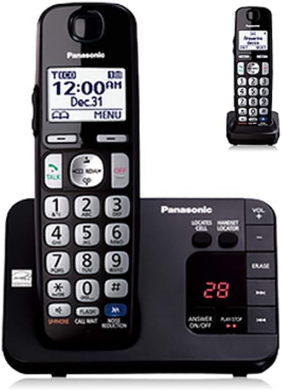 Panasonic KX-TGE232B Cordless Phone, 2 Handsets