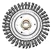 Twist Wire Wheel Wire Brush, Arbor, 8"