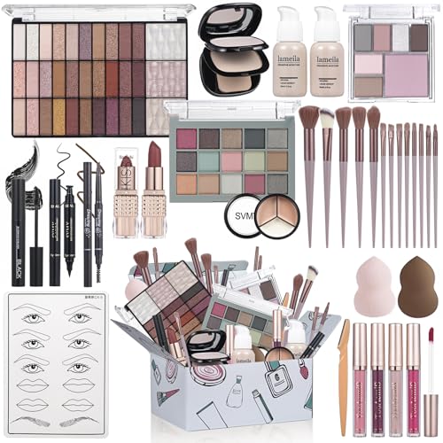 All In One Makeup Kit For Women Full Kit, Makeup Gift Set For Girls & Teen, T...