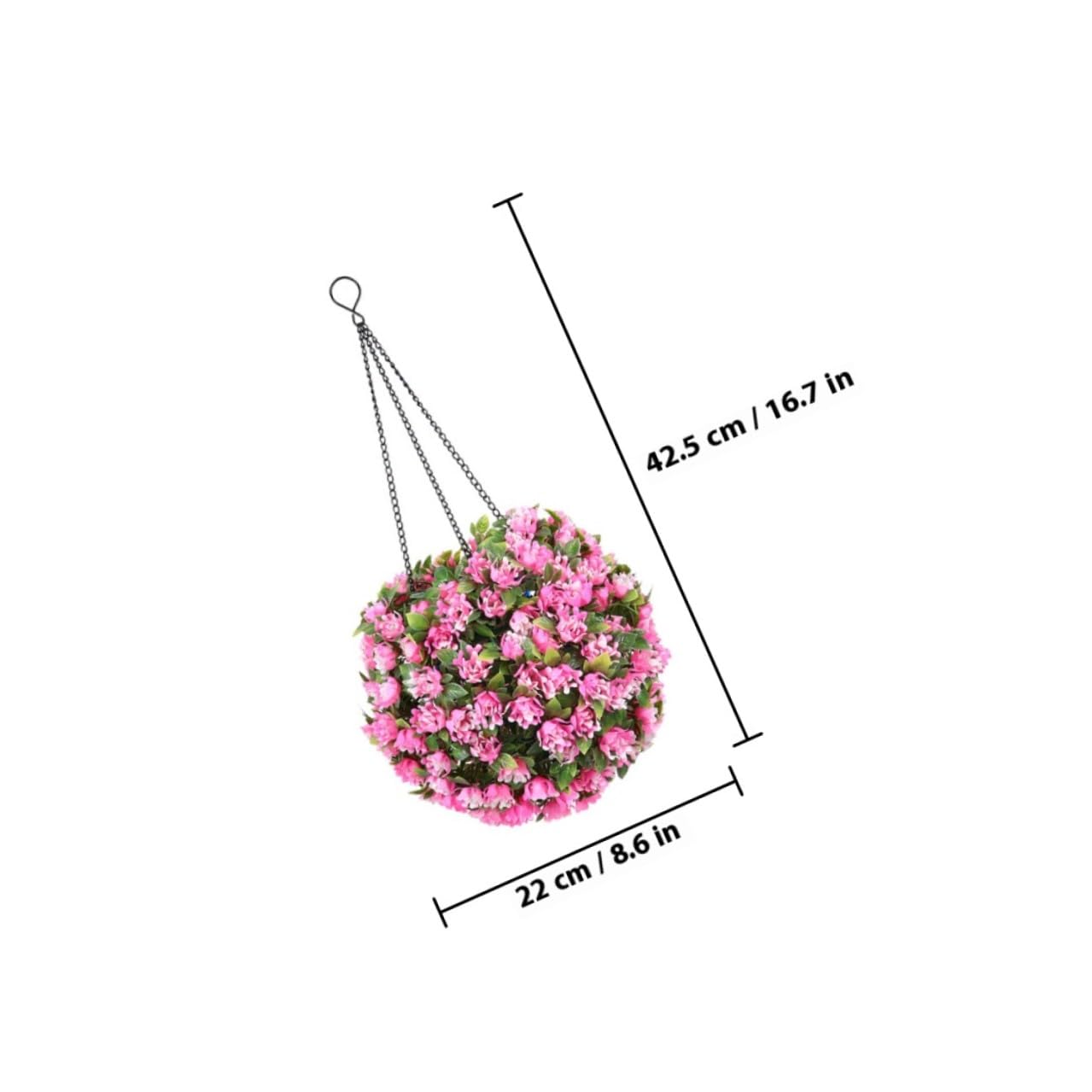 Hemobllo Lampada a Sfera Floreale LED Solare Rosa da Giardino