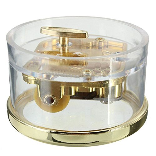 MAYMII Tiny Wind Up Circle in Gold DIY Musical Box Beautiful Melody Gift Song YOU ARE MY SUNSHINE