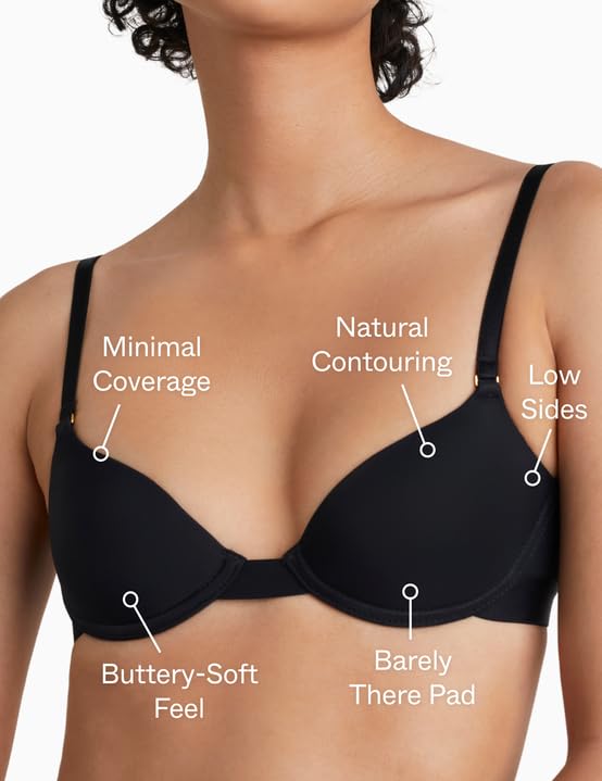 Image of Pepper T-Shirt Bra | Demi T-Shirt Bras for Women with Small Chests, J-Hook, Racerback Style w /Lightly Lined Cups, (30A-40B)