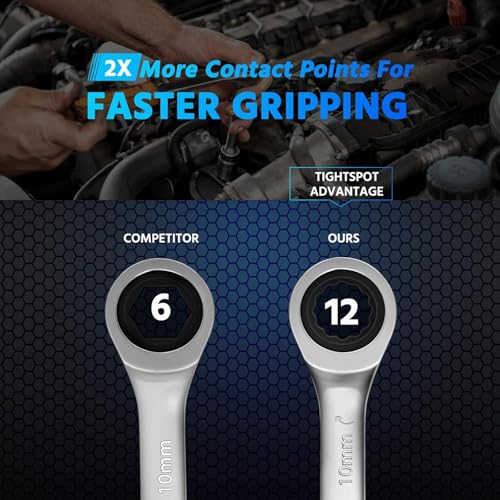 DISEN 10-Piece Ratcheting Wrench Set