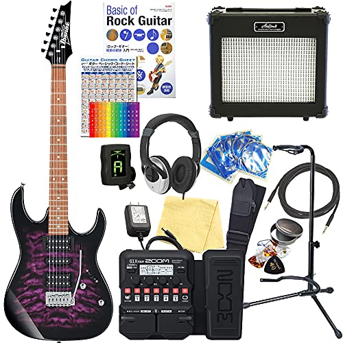 Ibanez アイバニーズ GRX70QA TVT エレキギター 初心者 入門 18点セット 【ZOOM G1XFour マルチエフェクター付】