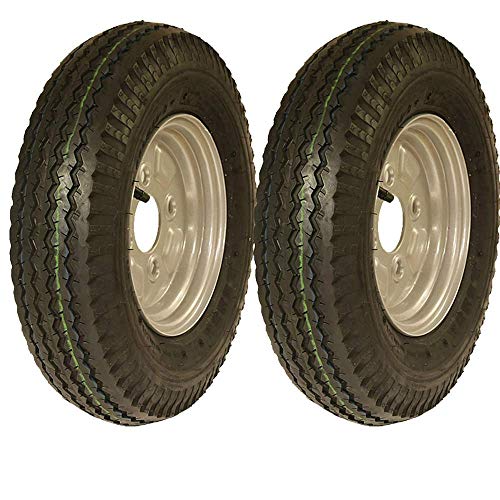 4.80/4.00-8 Road Legal, Alta Velocidad Ruedas 338kgs, 400 8 ,6ply, 4 Pcd - Conjunto de 2