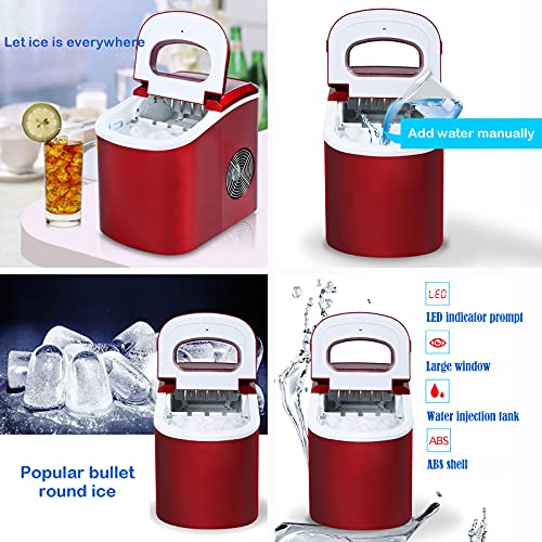 MHGD Eismaschine für kleine Eiswürfel auf der Arbeitsplatte, tragbare Eiswürfelmaschine, LED-Anzeige, geräuscharm… – Bild 4