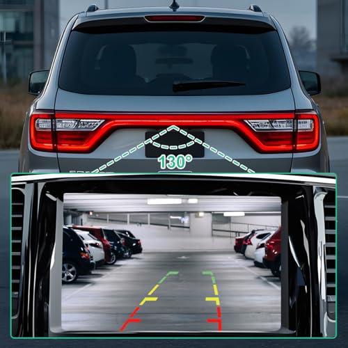 Image of 68206872AI Backup Rear Camera Replacement for Dodge Durango 2014 2015, OE Camera Replaces 68206872AG 68206872AD 68206872AF 68206872AE 68206872AH by GreenYi
