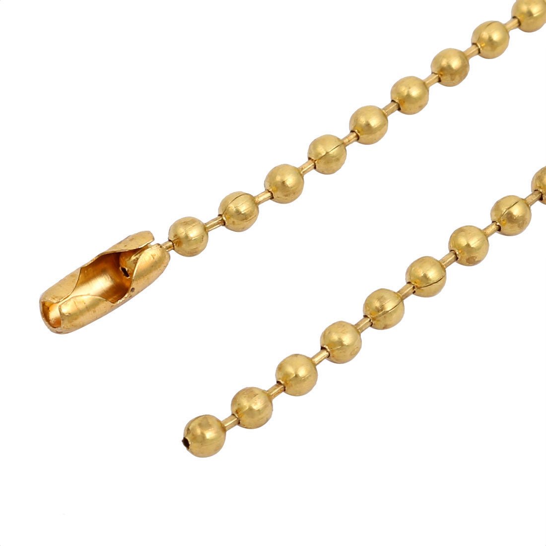 Aexit 2.4mm Dia Lighting fixtures and controls Copper Beaded Connector Ball Key Chain Gold Tone 70cm Length