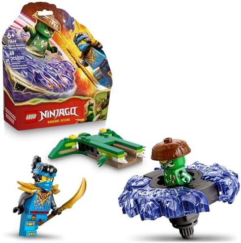 LEGO NINJAGO NYA vs. Mutation Monster Spinner Building Toy for Boys & Girls - Ninja Toy Figures & Playset for Kids, Ages 6+ - Includes 2 Minifigures for Pretend Play - Gift Idea for Birthdays - 71849