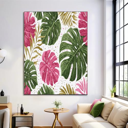 Affiches plantes tropicales monstera grand format pour tableau decoration murale