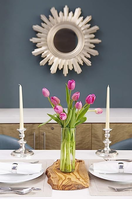 Miniatura 3 de KaBloom Ramo de 10 tulipanes rosados Whispering Gardens of Solace, regalo para cumpleaños, condolencias, aniversario, recuperarse, gracias, San