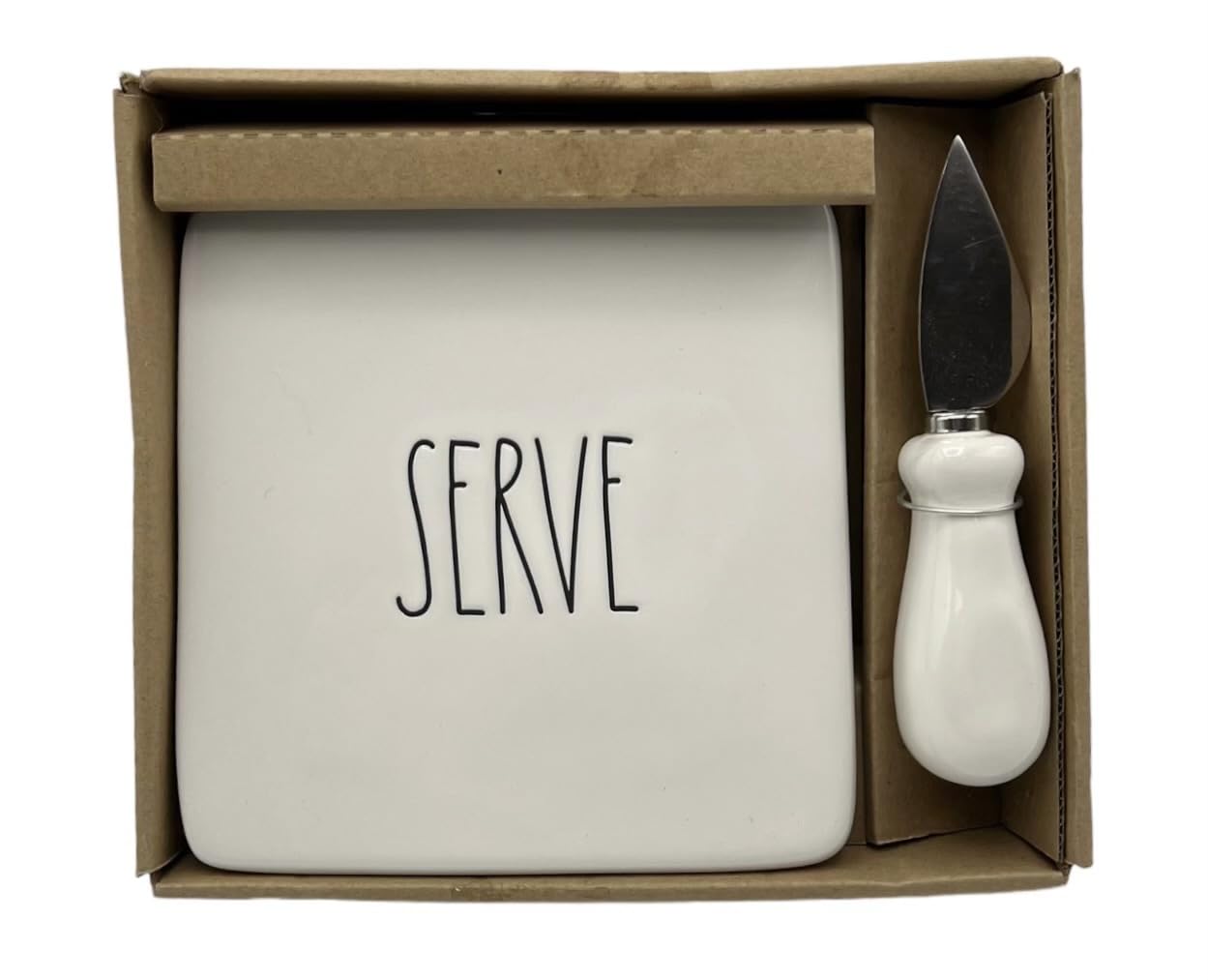 Amazon.com | Rae Dunn by Magenta SERVE Cheese Board with Knife in