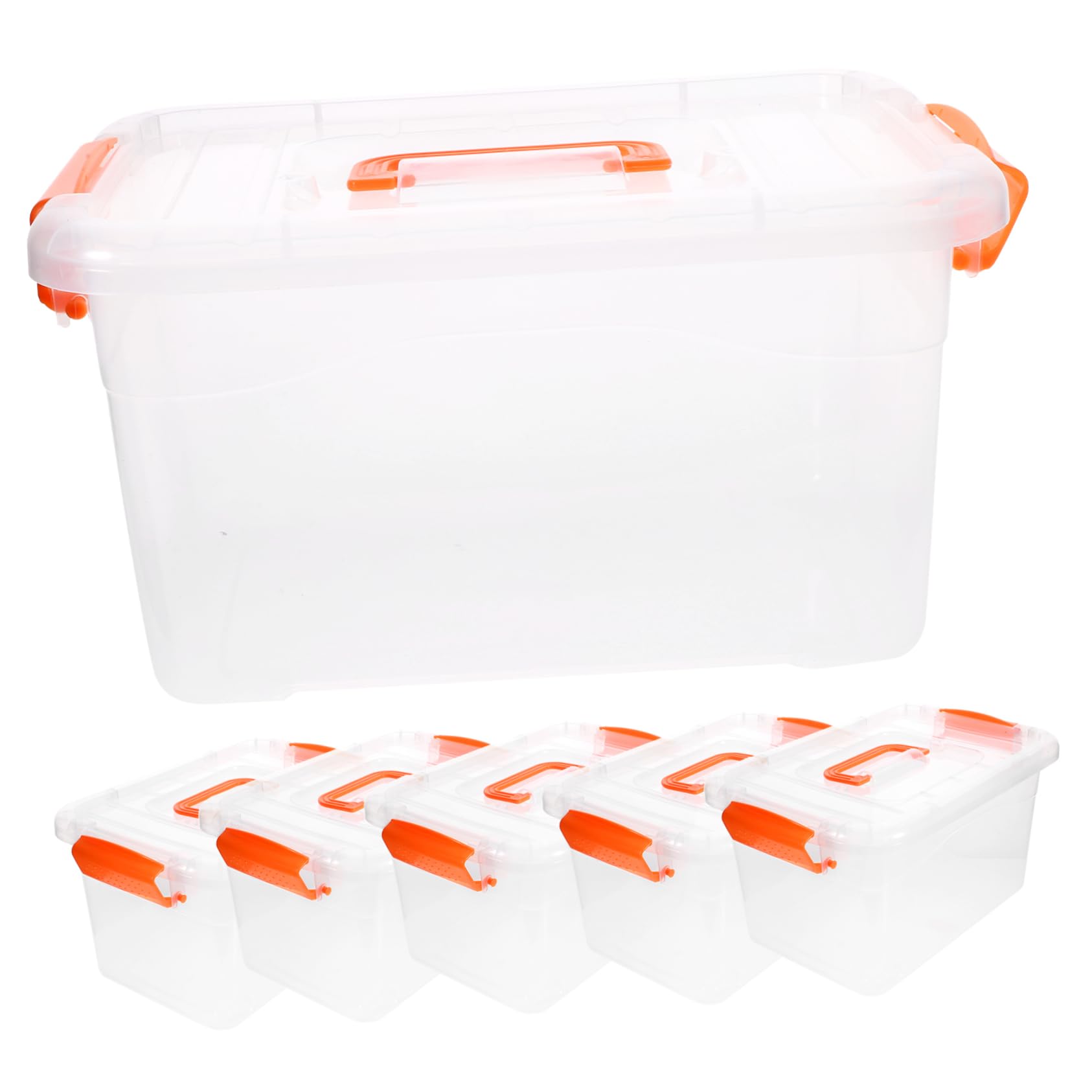 6 Cajas de Almacenamiento Portátiles de 3 L en Pp y Abs