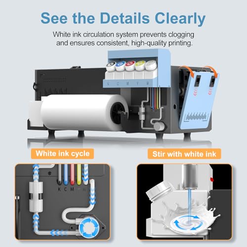 Image of EXPLUX A3 DTF Printer XP600 Printhead S13 | Scheduled Auto-Cleaning, Built-in White Ink Circulation, 5 inch Touchscreen, 5-Min Fast Printing, for Startups & Small Businesses