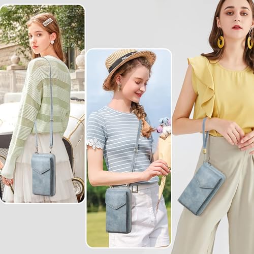 Image of SENDEFN Small Crossbody Cell Phone Purse for Women Leather Cellphone Bags Wallet Purses with Multi Card Slots