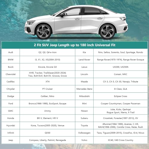 Image of GUNHYI 16 Layers SUV Car Cover Waterproof All Weather Heavy Duty, Universal Fit Subaru CrossTrek, Audi Q3, Kia Soul /Seltos, Honda Element, Hyundai Kona, Nissan Kicks, Toyota CHR, vw Taos etc.