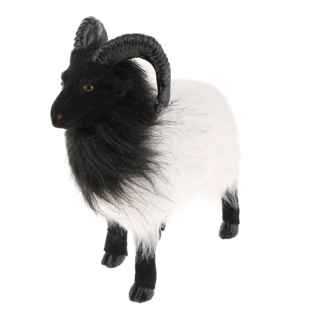 PETSOLA Goat Realistic Statue Figurine Ornament Sculpture Animal Garden Decor