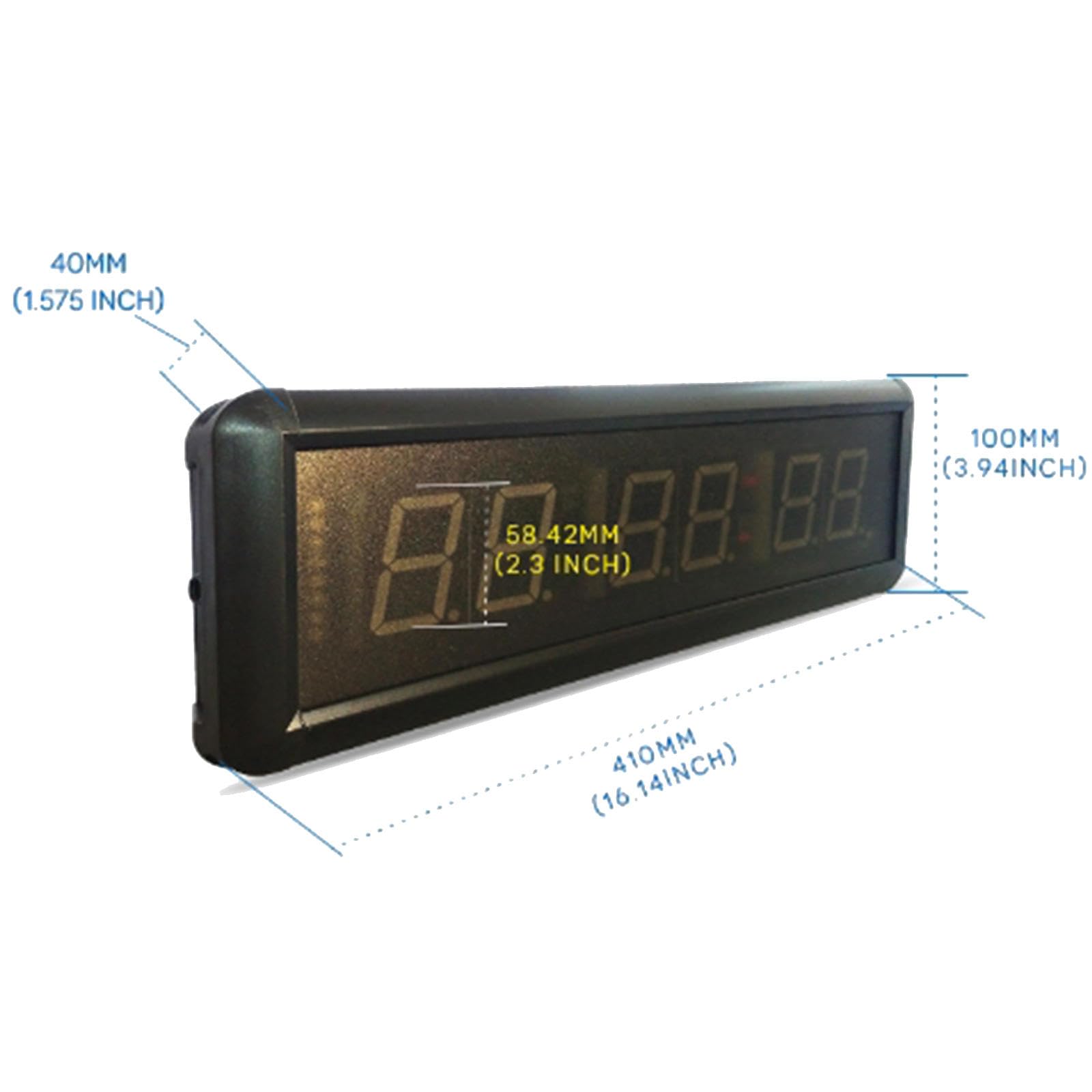 Temporizador de gimnasio LED de 2.3 ", reloj de condición física digital con remoto, Temporizador de intervalos Temporizador/Reloj Stopwatch, Temporizador de entrenamiento de pared de cronómetro
