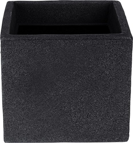 matrasa Blumentopf WÜRFEL Kunststoff in Steinoptik - Schiefer...