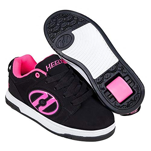HEELYS Girl's Voyager Tennis Shoe, Black/Pink, 3 M US Big Kid2